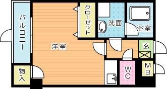 ピアーノKM21(ワンルーム/5階)の間取り写真