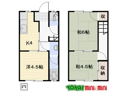しまや荘(3K/1階)の間取り写真