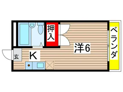 サンブルー池田(1K/2階)の間取り写真