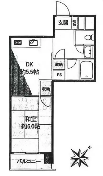 松戸第八マンション 8階階 間取り