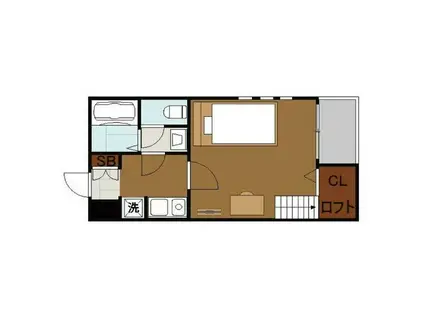 アムール金山(1SK/1階)の間取り写真