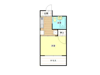 ホワイトハートレーン 初期費用1万円のみ(1K/3階)の間取り写真