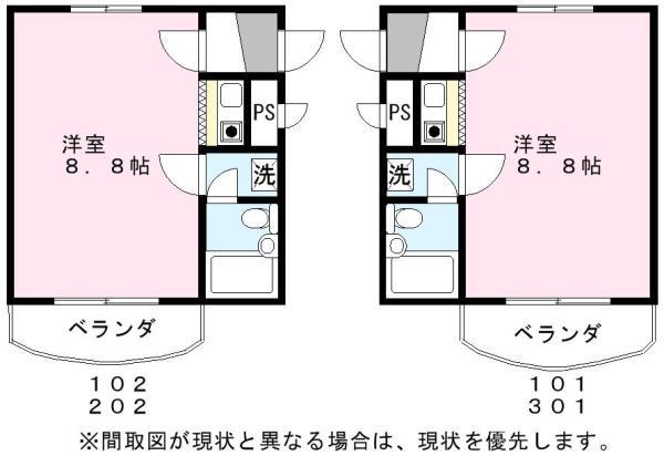 チェリーブロッサム(ワンルーム/1階)の間取り写真