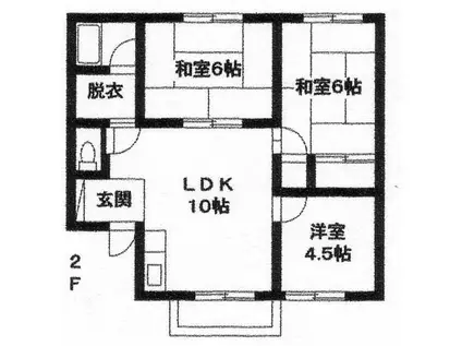 キャスティー・イダ(3LDK/1階)の間取り写真