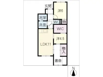 青雲鹿子マンション(2LDK/2階)の間取り写真