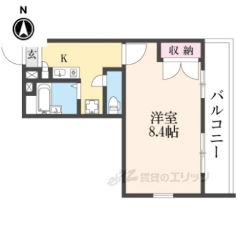 レオパレスウエストコート(1K/3階)の間取り写真