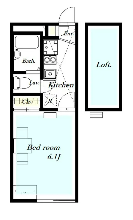 レオパレスフィットニア川口 2階階 間取り
