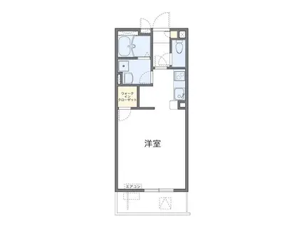 ブルージュ(1K/1階)の間取り写真