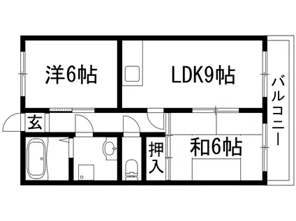 グランジュール泉ガ丘(2LDK/1階)の間取り写真