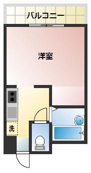 アモント中村(ワンルーム/2階)の間取り写真
