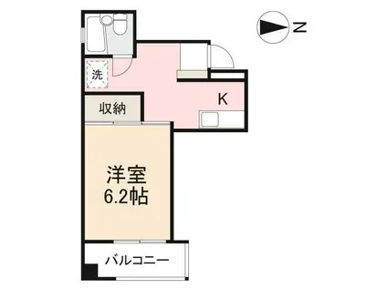 東和ビル(1K/2階)の間取り写真