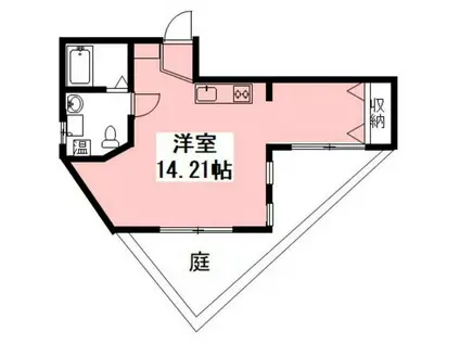 BANPOOI・II(ワンルーム/1階)の間取り写真