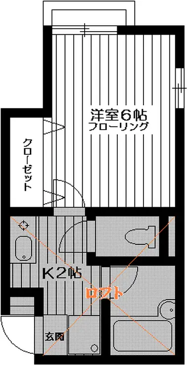 アザレ読売ランドA棟 2階階 間取り