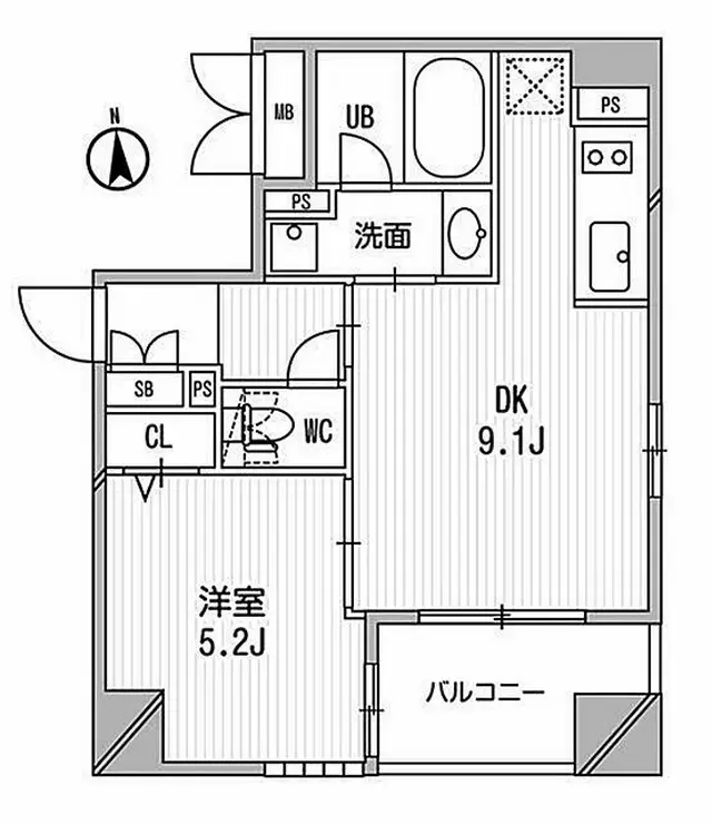 クリオ三田ラ・モード 8階階 間取り
