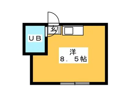ベゼクリク落合(ワンルーム/2階)の間取り写真