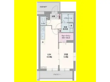 ソングバード(1LDK/1階)の間取り写真