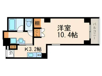 グランレブリー寺町松原(1K/5階)の間取り写真