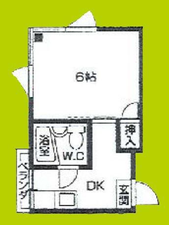 日商アークビル(1K/3階)の間取り写真