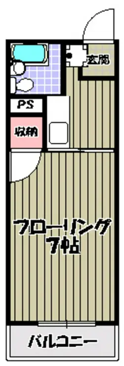 コーポドリームキャッスル 2階階 間取り