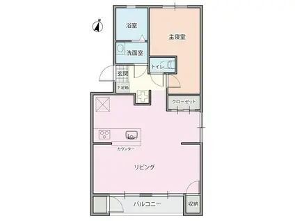 第3みのりマンション(1LDK/5階)の間取り写真