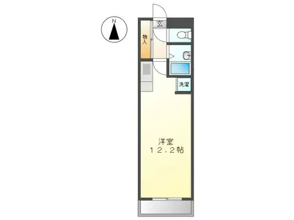 アクセス高辻(ワンルーム/2階)の間取り写真