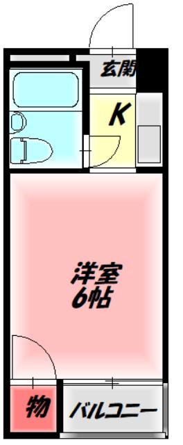 バードヒル古川橋(1K/3階)の間取り写真