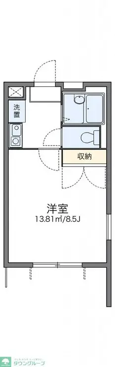 レオパレスビューフレア 1階階 間取り