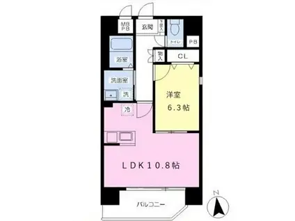 オーネスト九品寺(1LDK/8階)の間取り写真