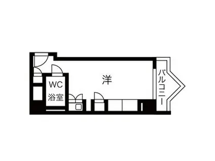栄マンションN棟(ワンルーム/2階)の間取り写真