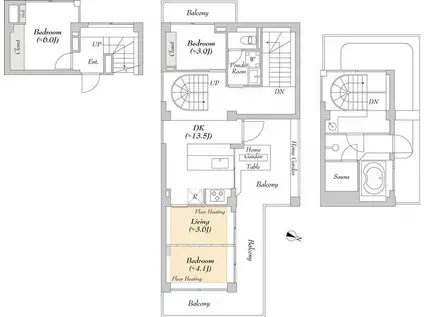 ルミーク早稲田(3LDK/5階)の間取り写真