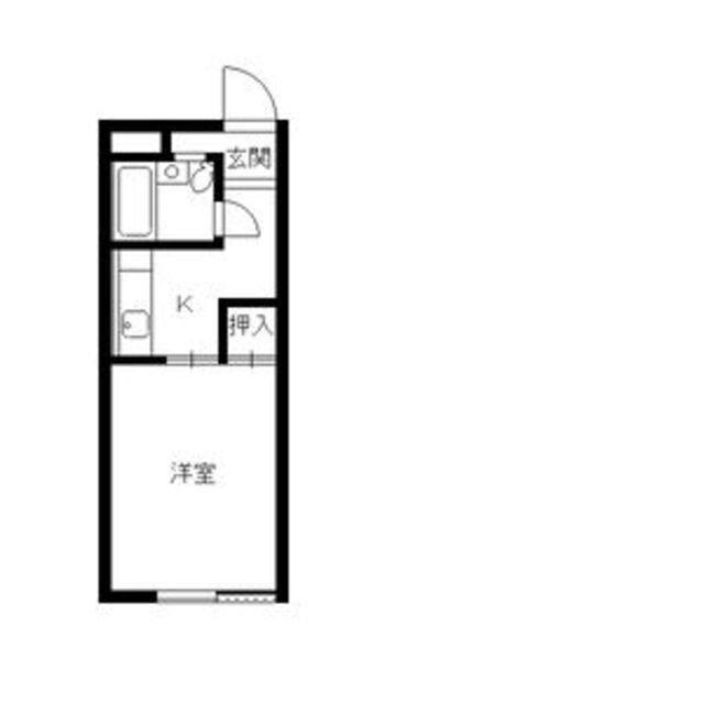 YOUNGVILLAGE2(1K/2階)の間取り写真