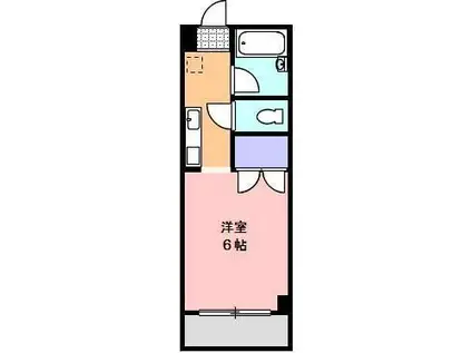 カレッジ三共 パートII(1K/3階)の間取り写真