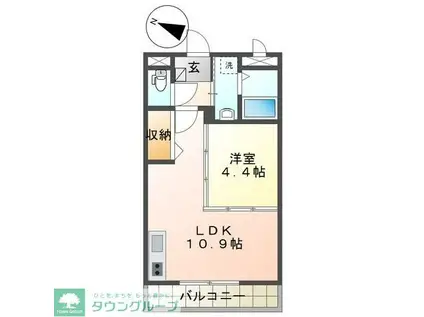 ピュアガーデン美穂(1LDK/3階)の間取り写真