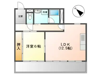 エスポア21(1LDK/3階)の間取り写真