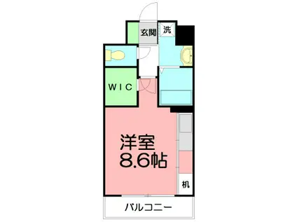 メゾンドソフィア鎌倉(ワンルーム/7階)の間取り写真