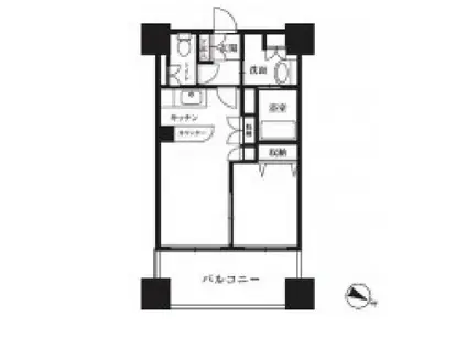 HF西新宿レジデンスウエスト(1DK/10階)の間取り写真