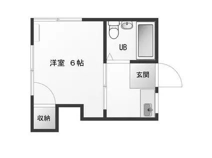 鈴木ハウス(1K/2階)の間取り写真
