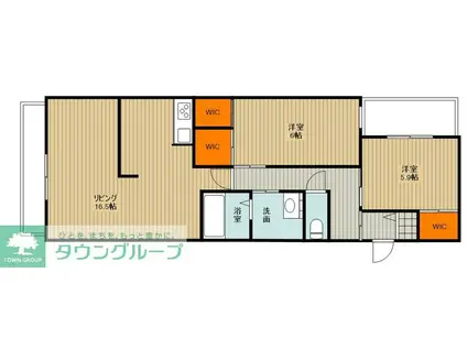 中町2丁目メゾン(2LDK/2階)の間取り写真