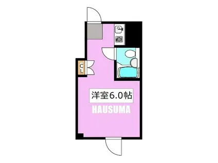 グランドハウスシャンティ(ワンルーム/6階)の間取り写真