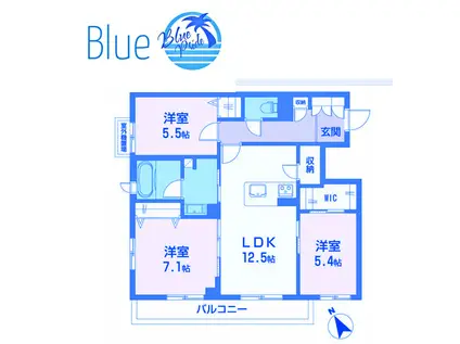 アリエッタ(3LDK/2階)の間取り写真