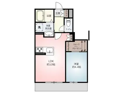 ベル・クオーレ(1LDK/2階)の間取り写真