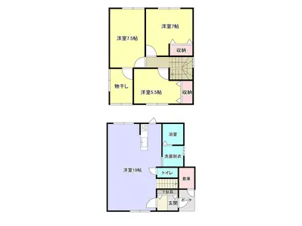 CO S HOUSE森B(3LDK/1階)の間取り写真