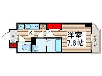 Nステージ亀戸II(1K/5階)の間取り写真