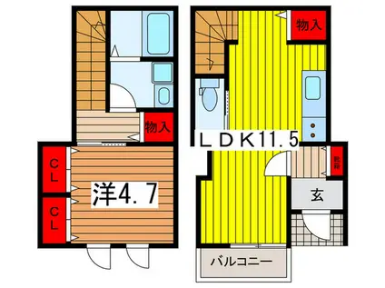 ST´LOUER MINAMIURAWA(1LDK/1階)の間取り写真