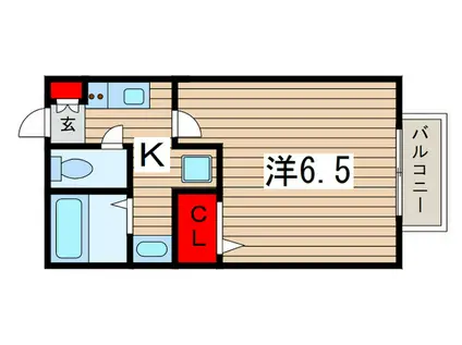 J-SQUARE稲毛(1K/2階)の間取り写真