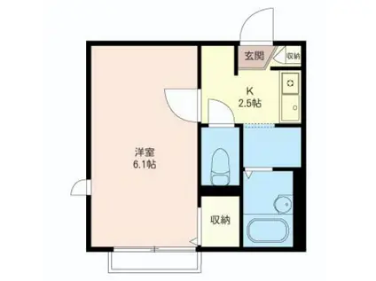 プレミール新井(1K/2階)の間取り写真