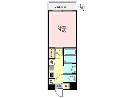 キングスコート(1K/2階)の間取り写真