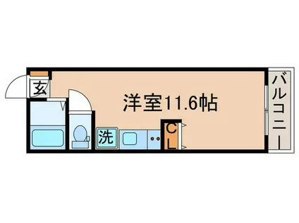 セブンスターマンション金町(ワンルーム/2階)の間取り写真