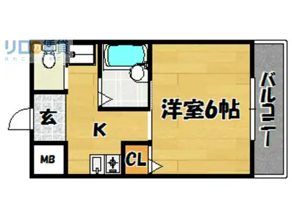 GIOIA KITANO(1K/3階)の間取り写真