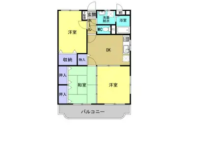 M.クラルテ(3DK/2階)の間取り写真